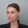 Earrings Metal "Atmosphere" drop, color gray
