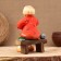 Kovrovsky toy "Bench Grandfather Heat Valenks", Ceramics