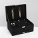Steam for jewelry "Casket" 2 level, phlock, 24.5 × 17 × 12 cm, black color