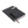 The diary is low, the PVC cover, A5 format, 140 sheets in a cage, with a knife, with a pocket, mix