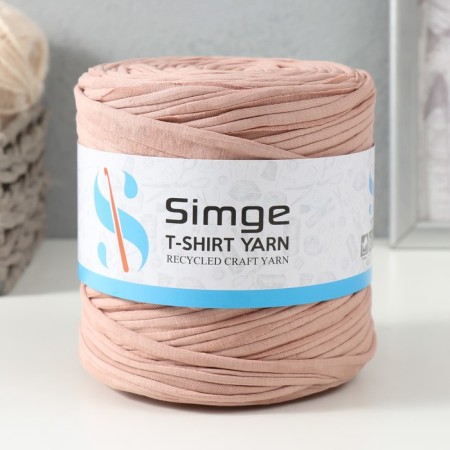 Knitted yarn secondary 90% cotton, 10% p/e, 100m/450 ± 50 g (peach) mix-1