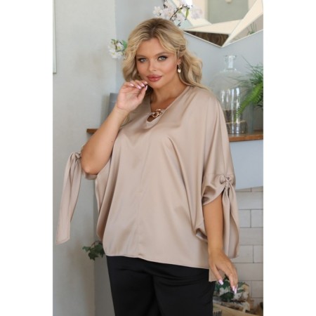 Female suit, size 48, beige color-13