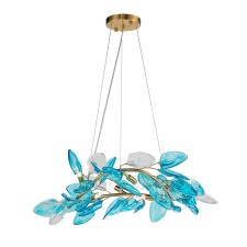 Suspended Indigo lamp, 11043/6p blue. 6x20W, G9, 600x600x225/1500 mm