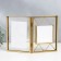 Photo frame Metal in 2 photos 10x10, 10x15 cm "Loft. Triangles" gold 20x30.5 cm