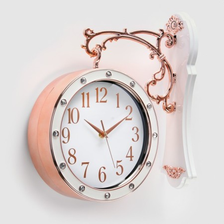 Watching double-sided watches, on suspension, smooth move, 36 x 32 cm, D-25 cm, dial 19 cm-2