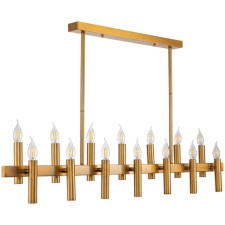 Люстра на штанге Leonardo 14xE14 60Вт, размер 120x12x31-95 см, цвет бронза