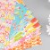 Color Washi-paper for decor "Summer", 15x15cm, self-adhesive set of 12 sheets, 6 designs