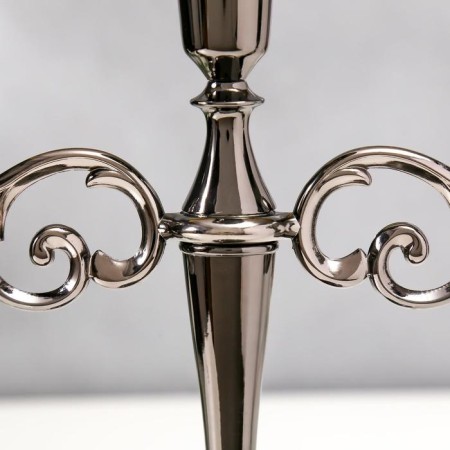 Summier Metal for 3 candles "conciseness" color black chrome 25.5x27x10 cm-3