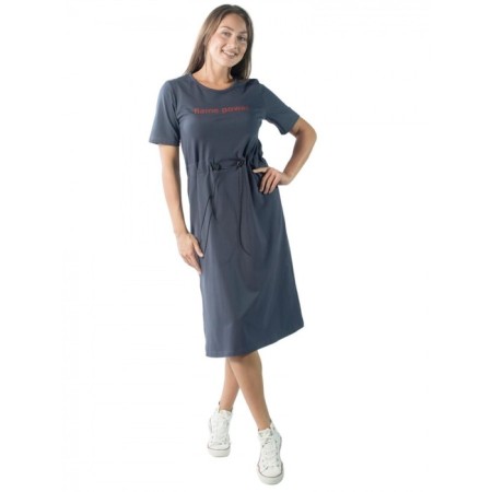 Women's dress FLAME Power, size 48, gray color-3