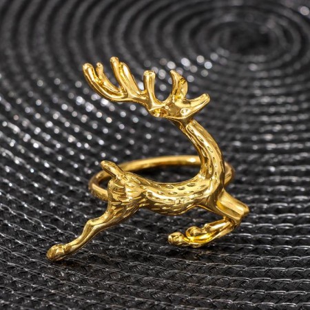Ring for the Napkin "Deer", 4.5 × 6 cm, gold color