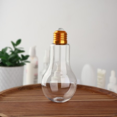 Bottle d/storage 200ml D6.8*13.5cm light bulb gold-2