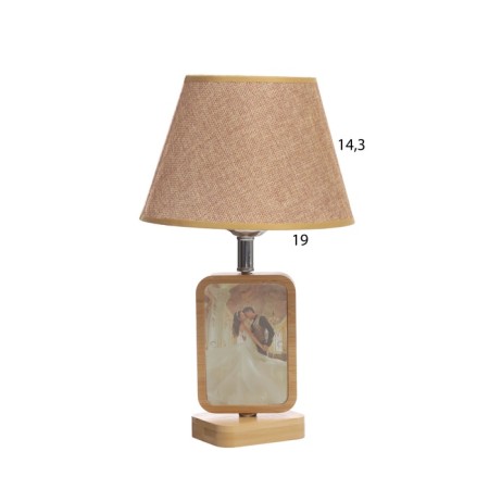 Table lamp with a photo frame 7.5x11.5cm (acrylic on magnets) 20x20x35cm-7