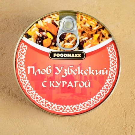 Uzbek pilaf "Festive" with kuraga, 325g, canned-4