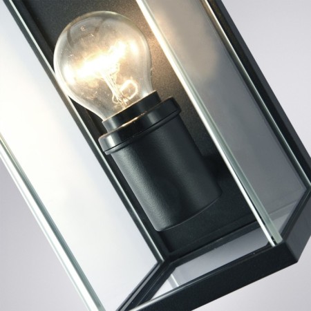 Street wall lamp Arte Lamp Pot A1631al-1BK, E27, 60 W, 12x13x25 cm, black-3