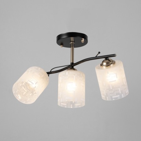 Asselian chandelier 3he27 40W black and gold 52x20x27 cm-1