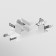 The T-shaped connector for the built-in track system Technical TRA010CT-42W, 23.9x23.9x5.35 cm, white color