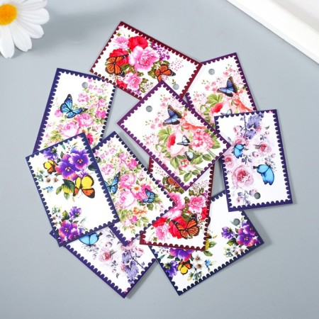 Cardboard "brand" set 10 pcs (5 types) 4x6 cm-1