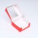 Confectionery packaging with a window, red, 18 x 18 x 7 cm