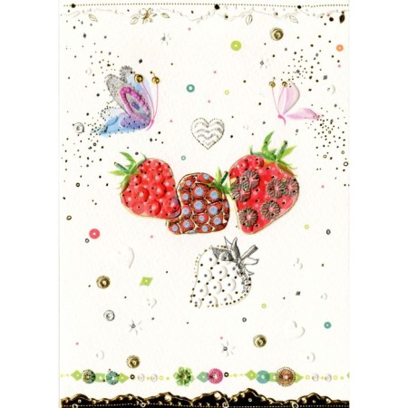 Turnowsky postcard "Strawberries", 16.7x11.8 cm