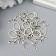 Decor Metal for the creativity of locks "curls" silver 3316M016 1.8x1.6 cm