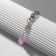 Bracelet "Butterfly" field, pink color in silver, l = 16 cm