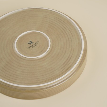 Porcelain dining plot Sl Home "Sandy Breeze", D = 26 cm, beige color-3
