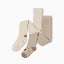 A set of tights of crumb I Bear, height 98-104 cm, brown/milk