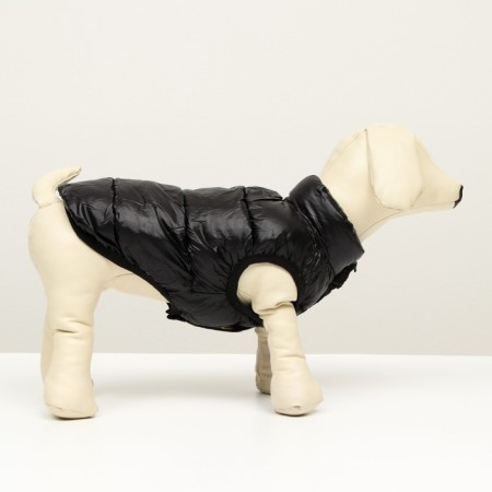 Dog jacket two -sided with print, size 8 (ds 23 cm, og 30, ok 22 cm), black-1