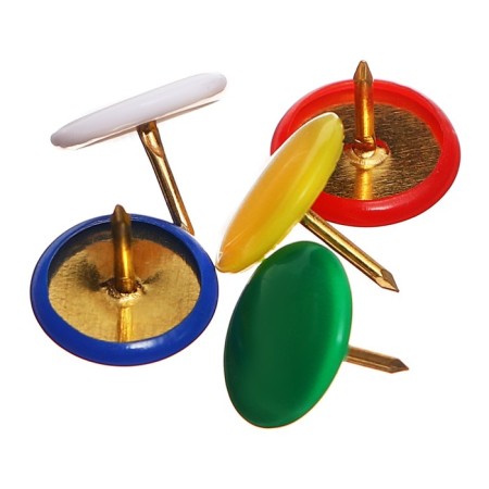 Office buttons 12 mm, 300 pieces, colored, in a plastic tube-1