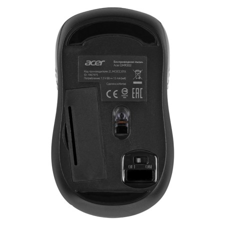 Acer OMR302 Black Optical Mouse (1200DPI) Wireless USB (3but)-5
