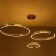 Semi-ring chandelier LED 120W brass 40-60-80x50cm Bayerlux
