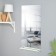 Mirror, with a shelf, rectangular, 120x60 cm