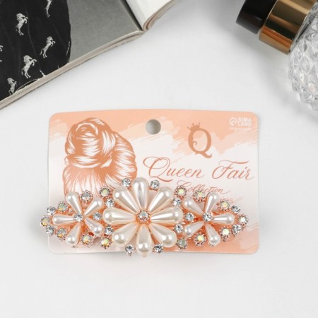 Hair hairpin "Milada" Flower, 9 cm-2