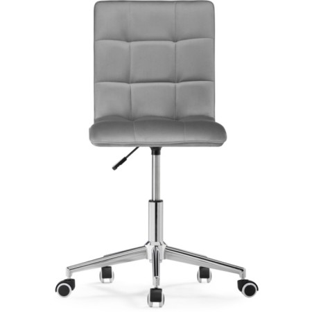 Computer chair ATV metal/velor, chrome/dark gray 42x57x86 cm-3