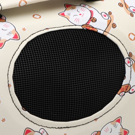 Bag - carrying for animals "cats", size S, 37.5 x 17 x 22 cm, beige-7