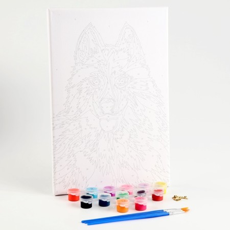 Picture on numbers on canvas with a subframe "Dog" 20x30 cm-1