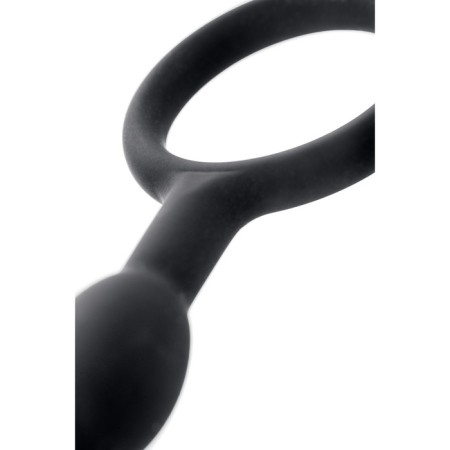 Anal chain Toyfa A-Toys S, silicone, black color, 19.5cm-5