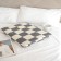 Half -wool blanket 140x205cm, chess, wool 70%, pan 30%, 400g/m