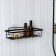 Bath shelf straight, 33 × 12 × 9 cm, black color