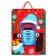 New Year. Gift package, 18x23x11.5 cm, packaging, blue tractor