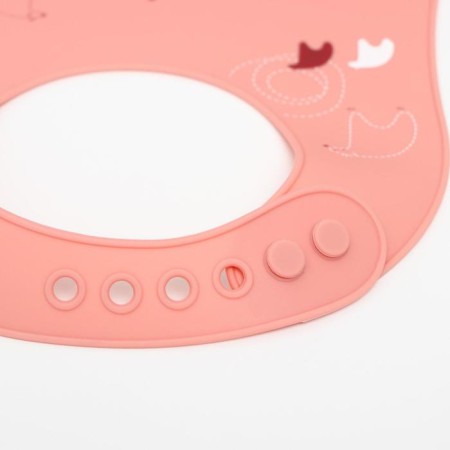 Blory for feeding "Bear in the North" silicone with pockets, pink color-2
