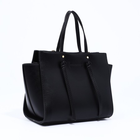 Bag Female Tout with zipper, black color-2
