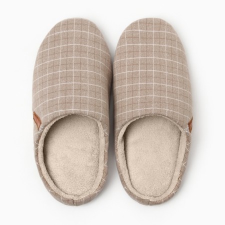 Male slippers, size 42-43, beige color-12