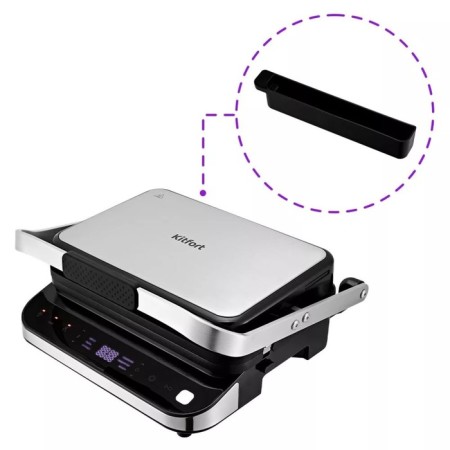 Electric grill KitFort KT-1682, 2000 W, anti-stick coating, 32x22 cm, black-5