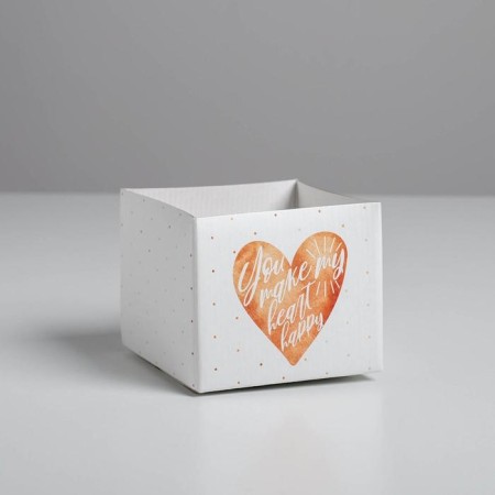 Gift folding box, packaging, "heart", 10 x 12 x 12 cm-1
