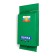 Mail box with a lock, vertical, "mail", green