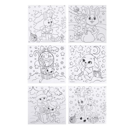 Set for creativity. Christmas balls for coloring "Tale time", D = 7 cm, 6 pcs-4