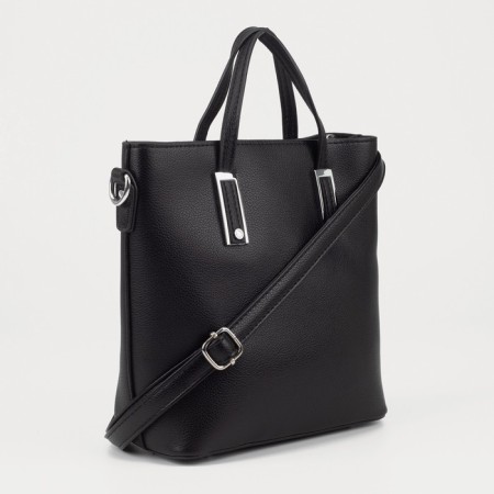 Bag Female Tout with zipper, black color-1