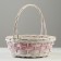 A set of wicker baskets, D44x15/40 cm, D35x13/35 cm, 30x11/30 cm, 3 pcs, pink, willow