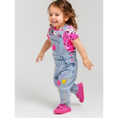 Denim jumpsuit for the girl PlayTode, height 80 cm-1